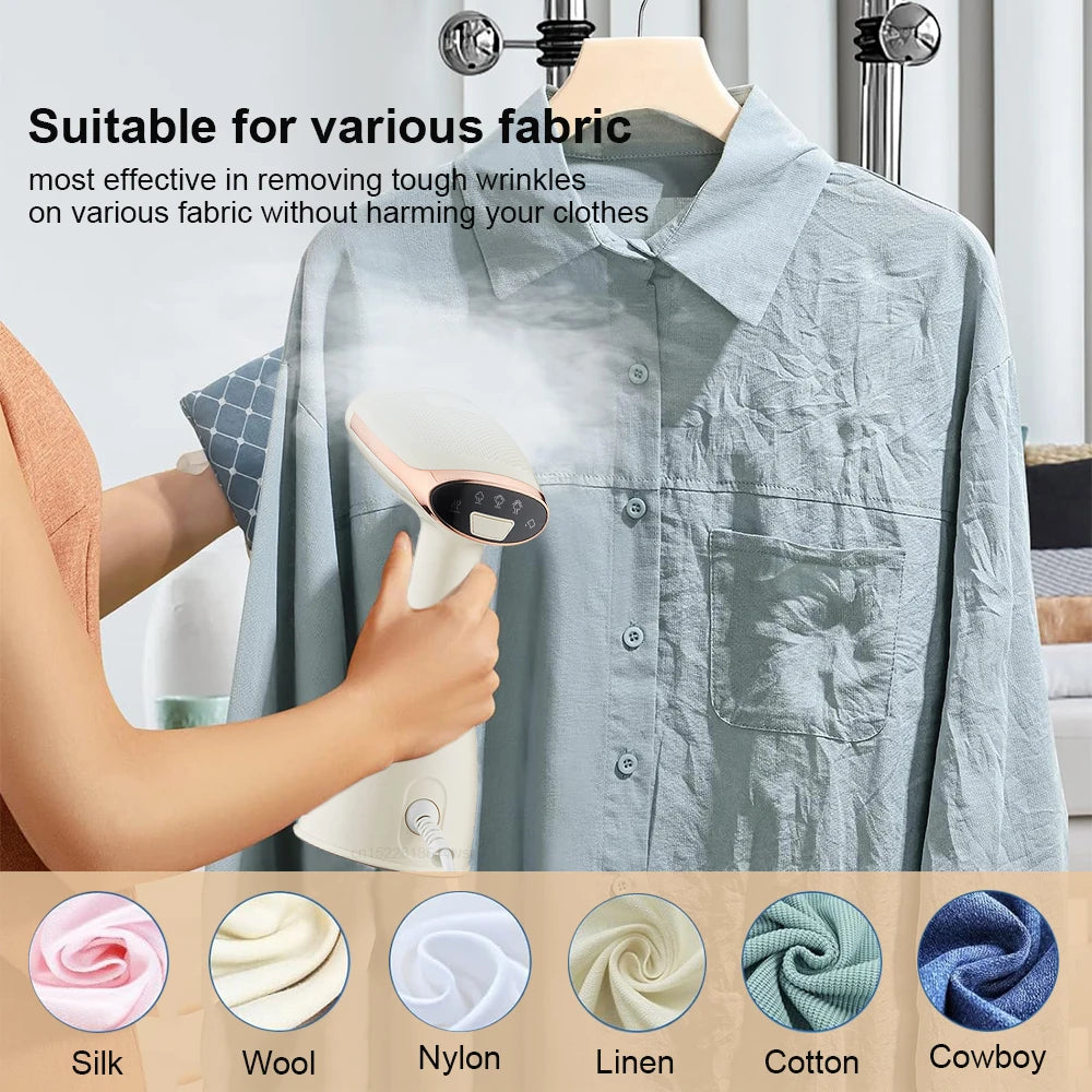 Garment Steamer Portable Steam Iron for Clothes 1500W Powerful Handheld Mini Vertical Ironing Clothes Machine for Home Travel