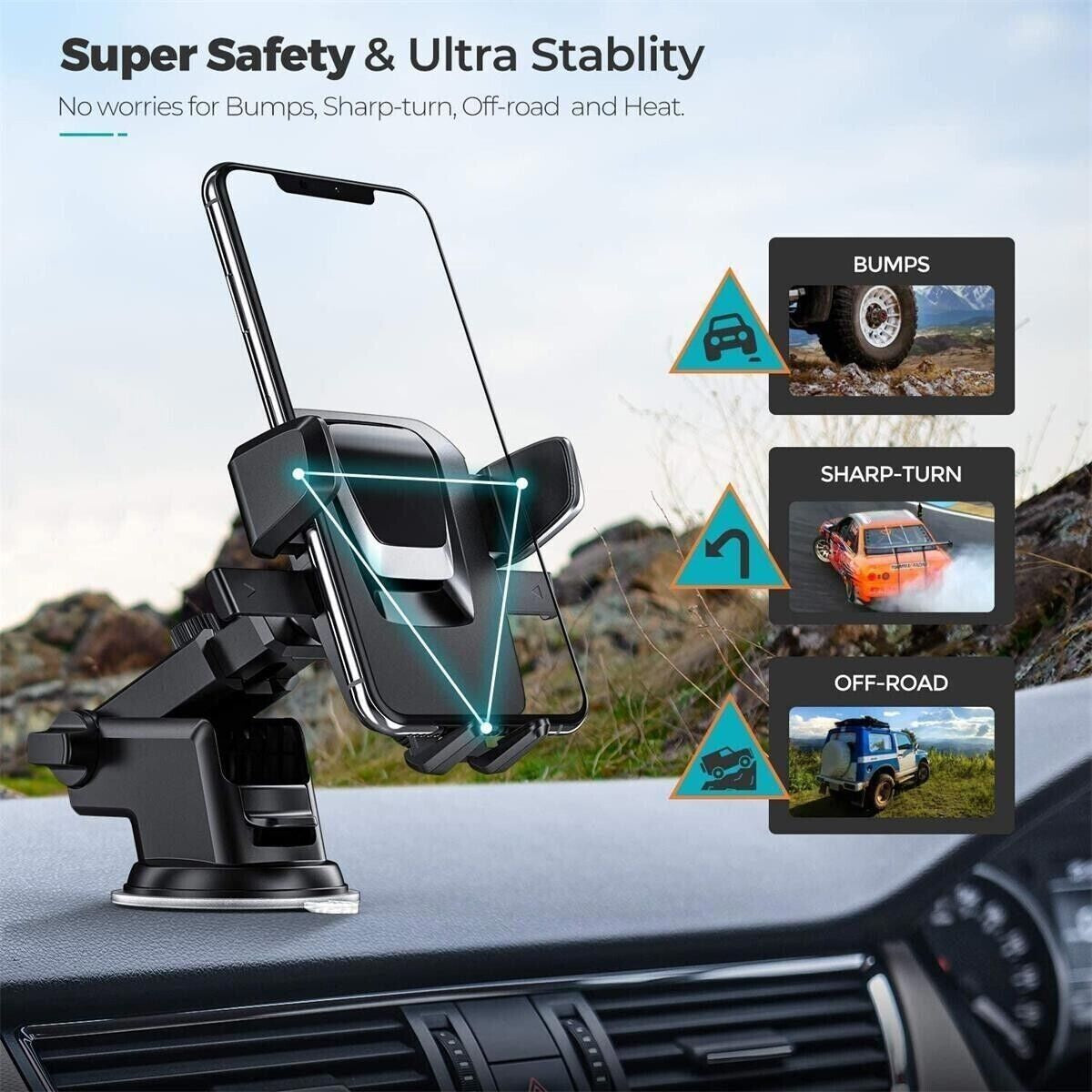 Soporte Sostenedor Estante Magnetico De Telefono Celular Para Coche Auto Nuevo