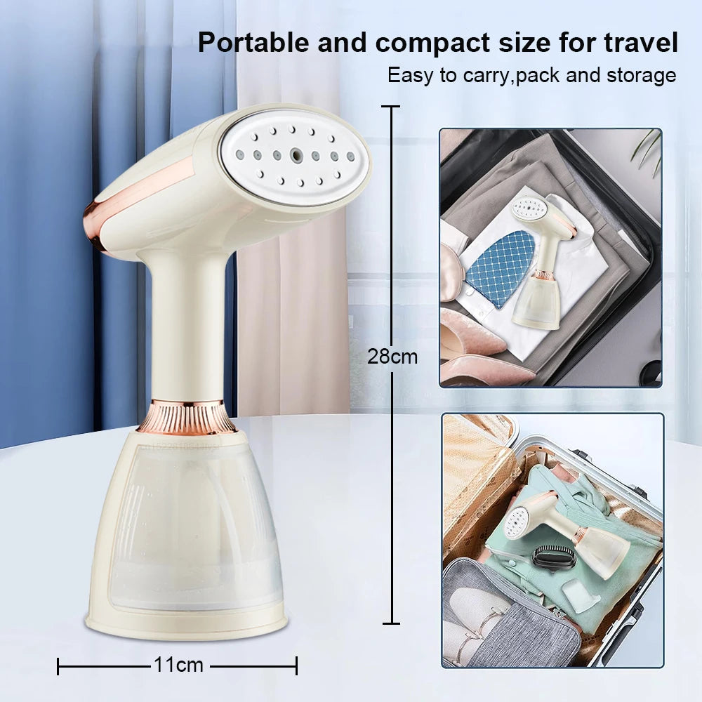 Garment Steamer Portable Steam Iron for Clothes 1500W Powerful Handheld Mini Vertical Ironing Clothes Machine for Home Travel