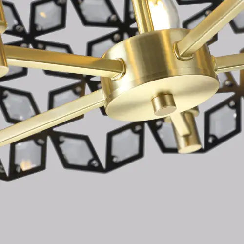 Modern Crystal Chandelier, Suitable For Living Room Round Crystal Lamp Luxury Home Decoration Lamps-Unusable Platform - Temu