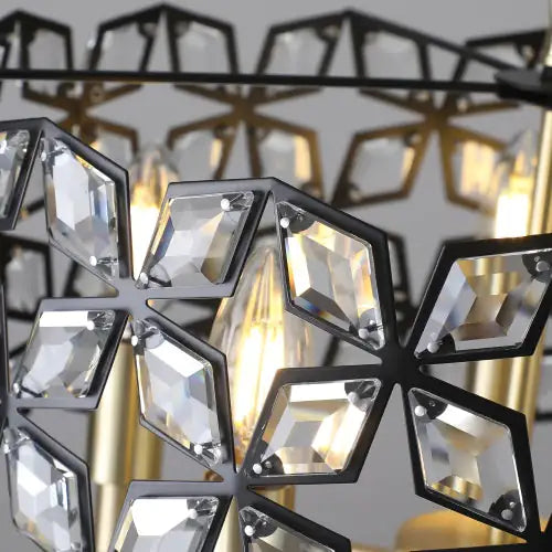 Modern Crystal Chandelier, Suitable For Living Room Round Crystal Lamp Luxury Home Decoration Lamps-Unusable Platform - Temu