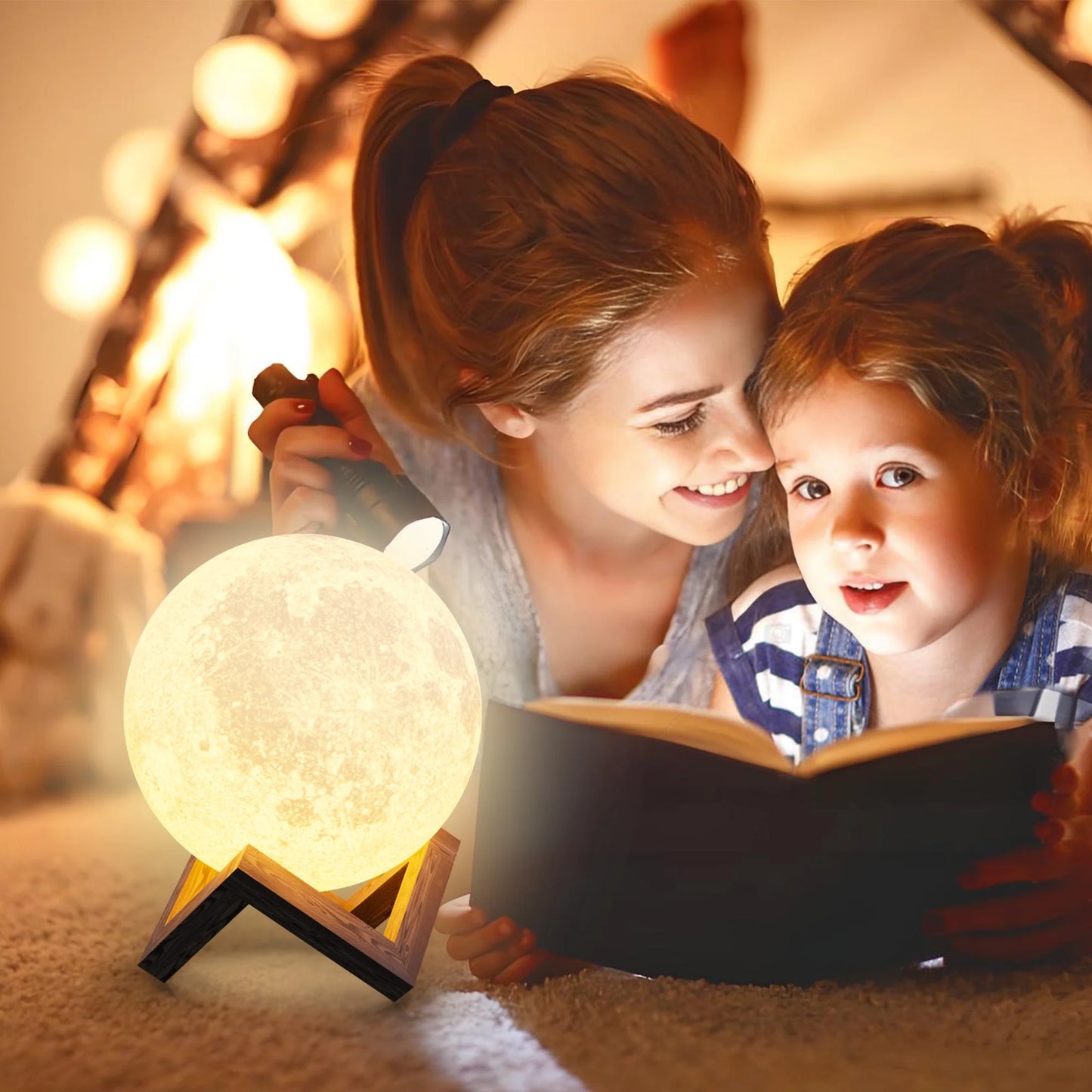 Moon Lamp for Adult Kids 4 Inch, 3D Moon Lights for Bedroom, Suitable as Kids Night Lights Bedroom Decorations
