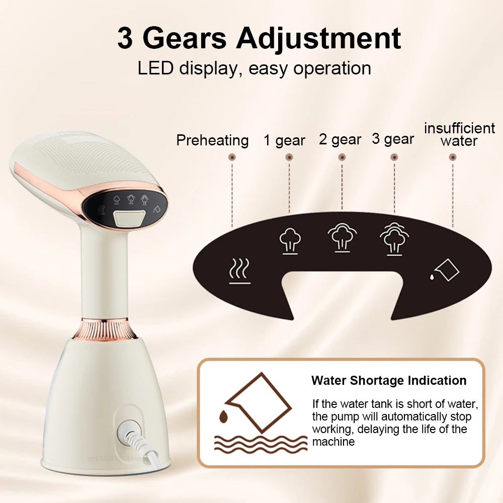 Garment Steamer Portable Steam Iron for Clothes 1500W Powerful Handheld Mini Vertical Ironing Clothes Machine for Home Travel