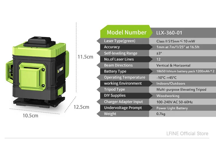 3D12 Line Green Laser Level Laser Level