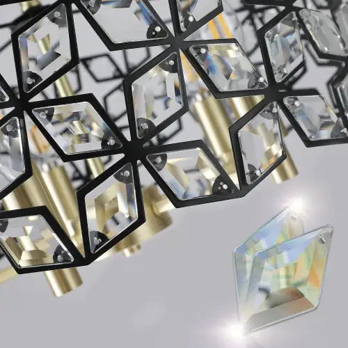 Modern Crystal Chandelier, Suitable For Living Room Round Crystal Lamp Luxury Home Decoration Lamps-Unusable Platform - Temu