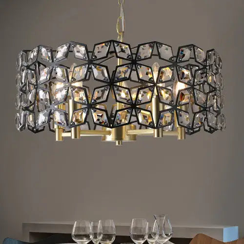 Modern Crystal Chandelier, Suitable For Living Room Round Crystal Lamp Luxury Home Decoration Lamps-Unusable Platform - Temu