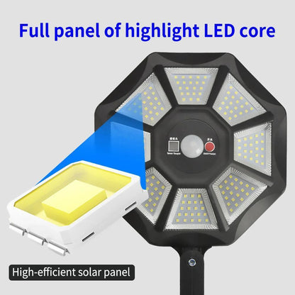 Solar Lights Outdoor Motion Sensor Led Light Waterproof Garden Yard Street Lamps