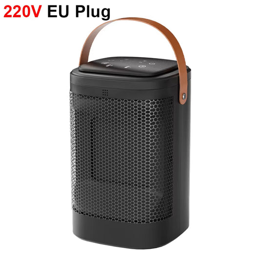 Electric PTC Fan Heater Portable Hot Air Warmer Bathroom Living Room Heating 3 Gear Temperature Remote Control Household Heater