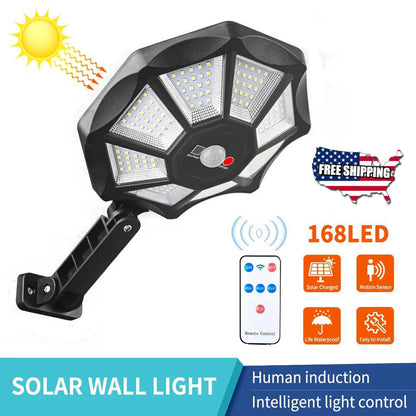 Solar Lights Outdoor Motion Sensor Led Light Waterproof Garden Yard Street Lamps