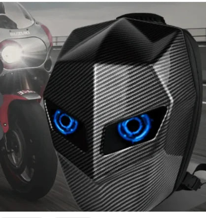 Backpack Luminous Sharingan Cool Motorcycle Riding Full Helmet Hard Shell Waterproof Bluetooth
