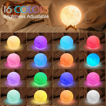 Moon Lamp for Adult Kids 4 Inch, 3D Moon Lights for Bedroom, Suitable as Kids Night Lights Bedroom Decorations